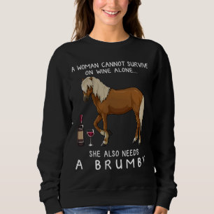 Sweatshirt Cheval De Brumby Et Cheval De Vin Aménagé