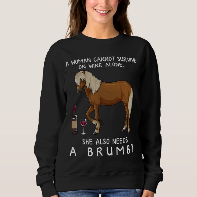 Sweatshirt Cheval De Brumby Et Cheval De Vin Aménagé (Devant)