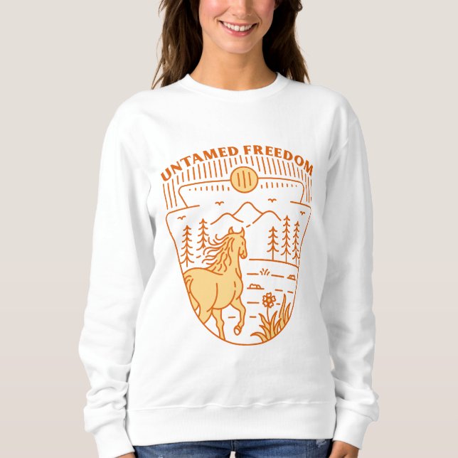 Sweatshirt Cheval de liberté indompté (Devant)