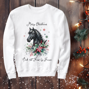 Sweatshirt Cheval de Noël équestre