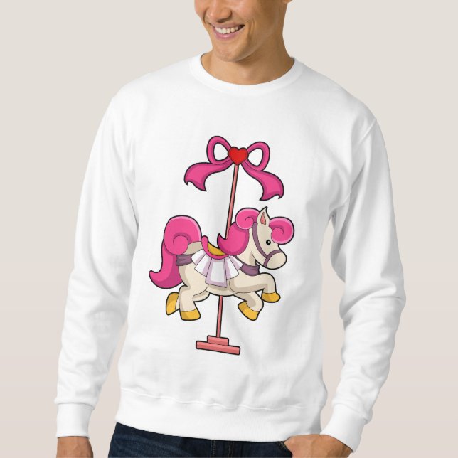 Sweatshirt Cheval en cheval de carrousel.PNG (Devant)