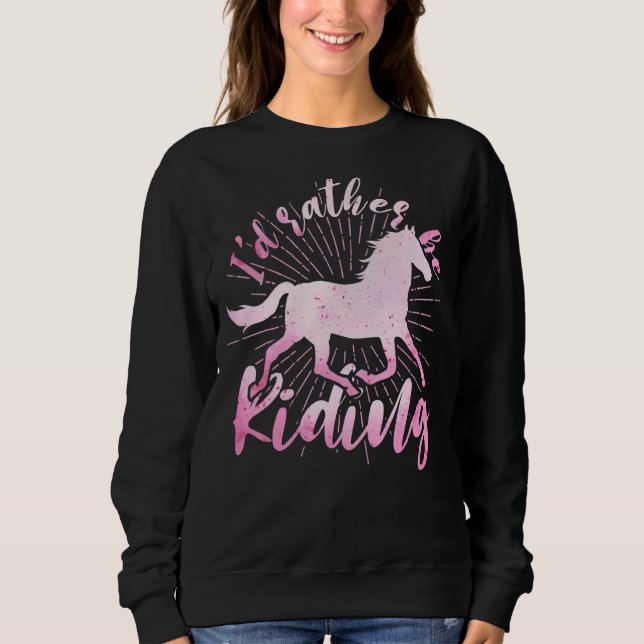 Sweatshirt Cheval Équitation Cheval Equestre Cheval cavalier  (Devant)