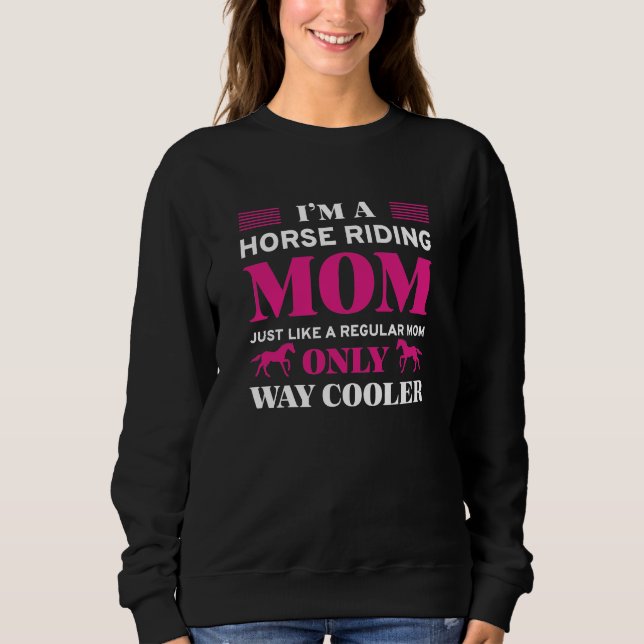 Sweatshirt Cheval équitation maman (Devant)