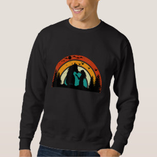 Sweatshirt Cheval et Cavalier à Cheval Filles Dames Rétro