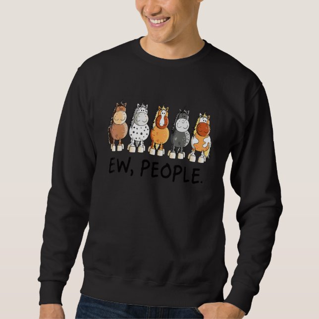 Sweatshirt Cheval Ew Personnes Cheval Animal (Devant)