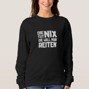 Sweatshirt Cheval Femme Pour Filles Avec Cheval Dit Pour Rid