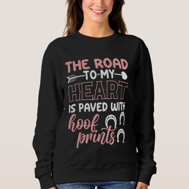 Sweatshirt Cheval fille d'équitation (Devant)