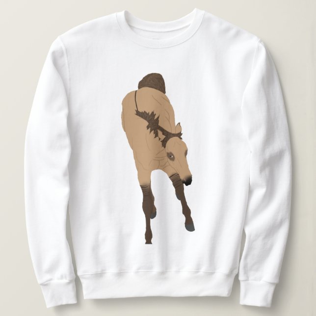 Sweatshirt Cheval isabelle jouant (Design devant)