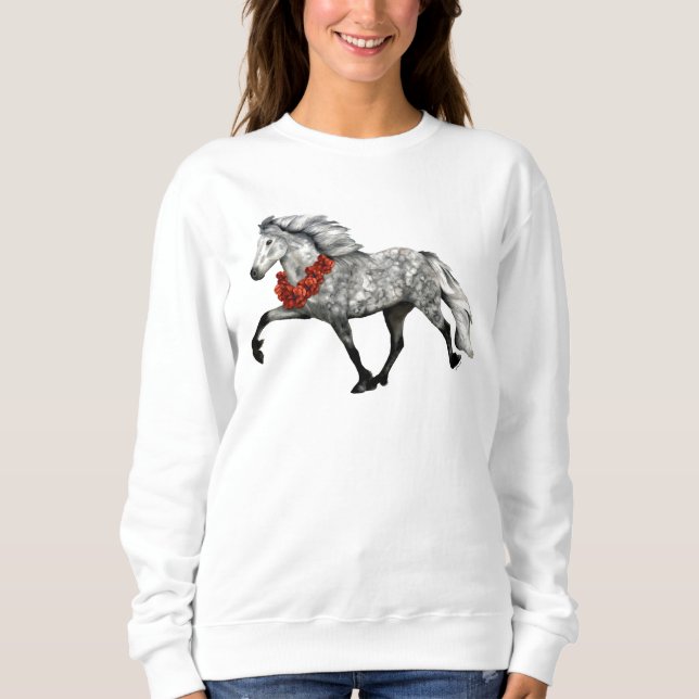 Sweatshirt Cheval Islandais Noël (Devant)