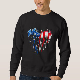 Sweatshirt Cheval Liberté Couleurs Cheval Cheval Horse drapea