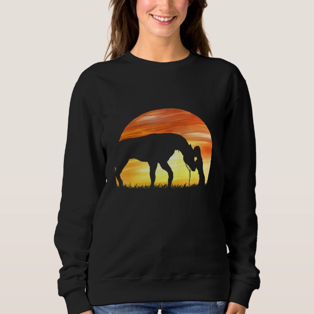Sweatshirt Cheval Love Sundown Fille Ombre Avec Cheval (Devant)