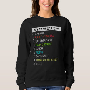 Sweatshirt Cheval Ma journée parfaite