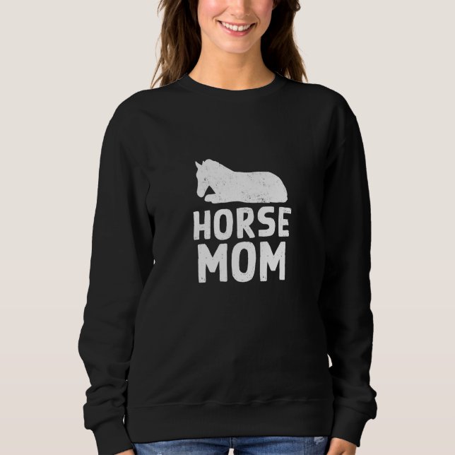 Sweatshirt Cheval Maman Design pour Cheval Domestique Proprié (Devant)