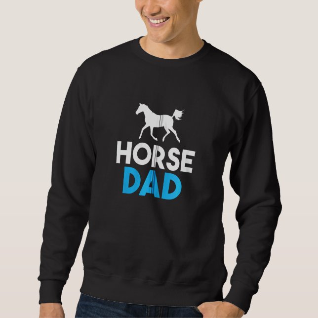 Sweatshirt Cheval Papa Cheval équitation Zip (Devant)
