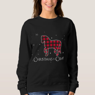 Sweatshirt Cheval Rouge Correspondant Noël Famille de Buffalo