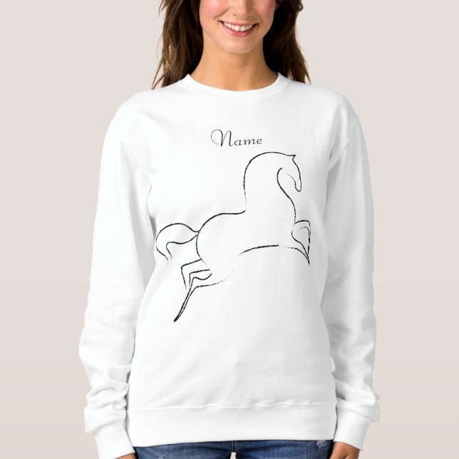 Sweatshirt Cheval sauvage Thunder_Cove (Devant)