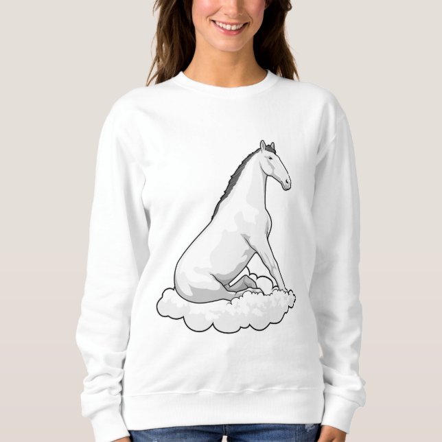 Sweatshirt Cheval sur nuage (Devant)