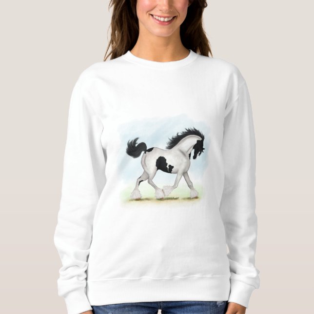 Sweatshirt Cheval Tobiano Gypsy Vanner (Devant)