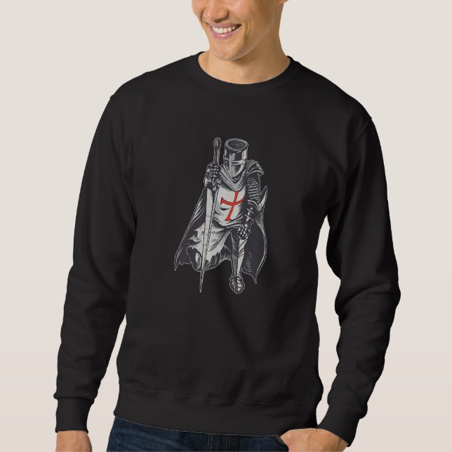 Sweatshirt Chevalier agenouillé - Renaissance médiévale de cr (Devant)
