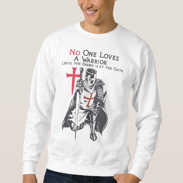 Sweatshirt Chevalier croisé Crusader Temple T Chemise (Devant)