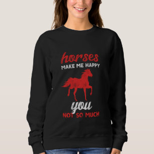 Sweatshirt Chevaux équestres Joyeux Cheval Équitation