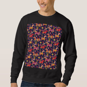Sweatshirt Chevaux Scandinaves : Décoration Décorative Sans C