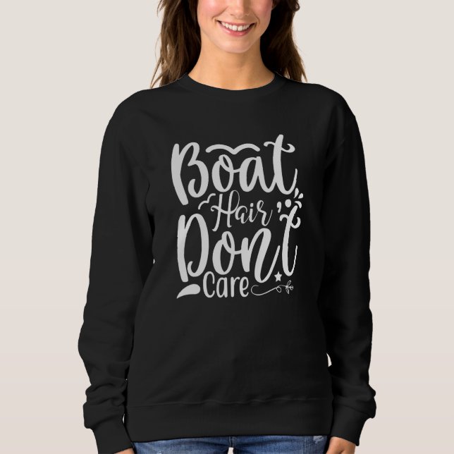 Sweatshirt Cheveux de Bateau, On s'en Fout (Devant)