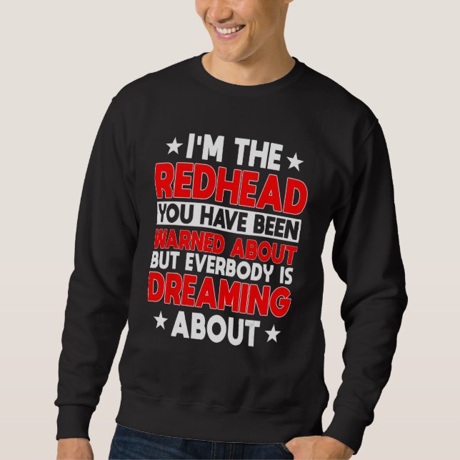 Sweatshirt Cheveux Redhead Girl Ginger Reddish (Devant)