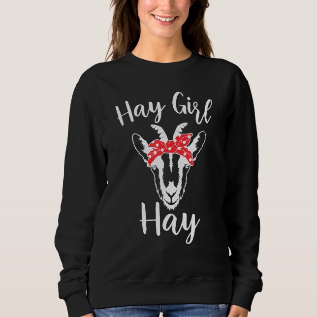 Sweatshirt Chèvre de foin pour filles (Devant)