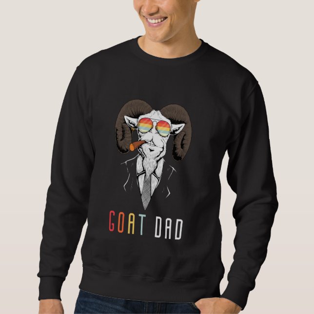 Sweatshirt Chèvre papa Fête des pères plus grand papa jamais  (Devant)