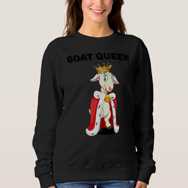 Sweatshirt Chèvre Queen filles chèvre femmes chèvre chèvre 1 (Devant)
