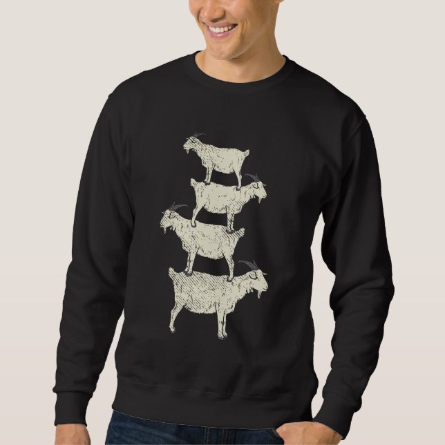 Sweatshirt Chèvre Rétro (Devant)