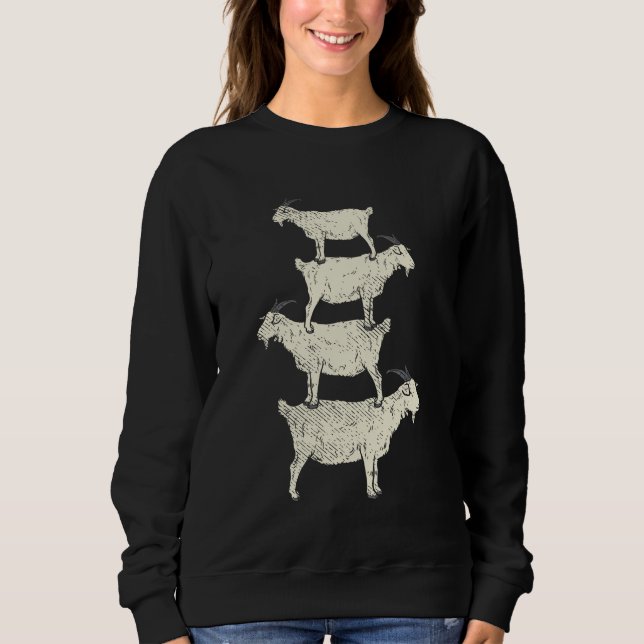 Sweatshirt Chèvre Rétro (Devant)