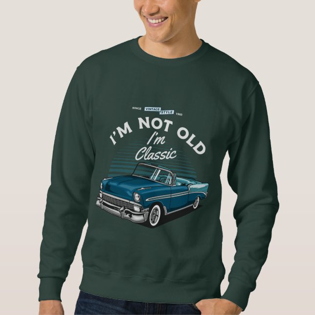 SWEATSHIRT CHEVY DE VOITURE CLASSIQUE BEL AIR CONVERTIBLE 195 (Devant)