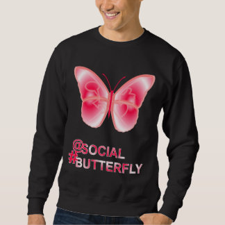 Sweatshirt Chez Social Hashtag Papillon