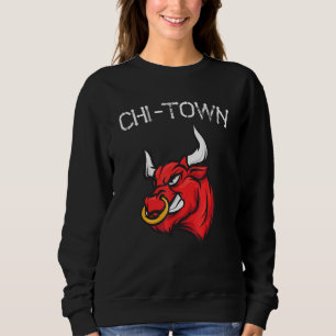 Sweatshirt Chi Town Bull Chicago Fans Basketball 23 Pour Homm