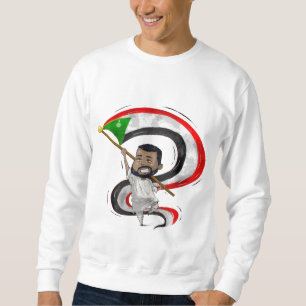 Sweatshirt Chibi Joyeux avec Drapeau