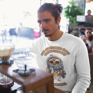Sweatshirt Chibi Owl Boire Chocolat chaud