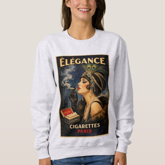Sweatshirt Chic Parisien. L'Âge d'Or du Glamour (Devant)