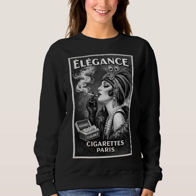 Sweatshirt Chic Parisien. L'Âge d'Or du Glamour. Gravure  (Devant)