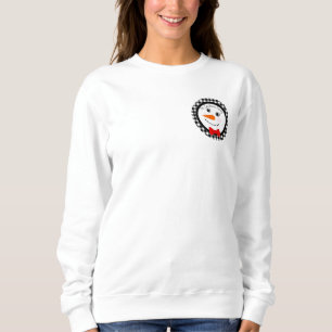 Sweatshirt Chic Snowman sur mesure avec Red Bowtie Black Buff
