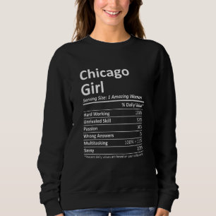 Sweatshirt Chicago Girl Il Illinois Funny City Accueil Racine