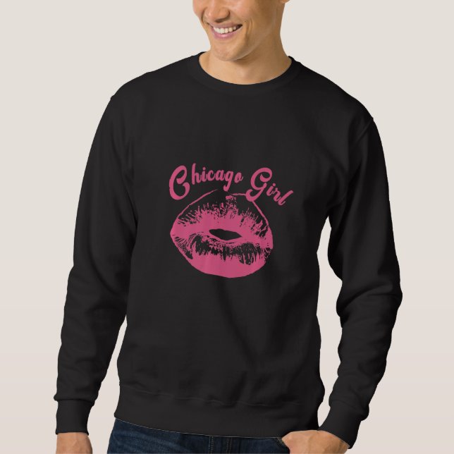 Sweatshirt Chicago Illinois Girl (Devant)