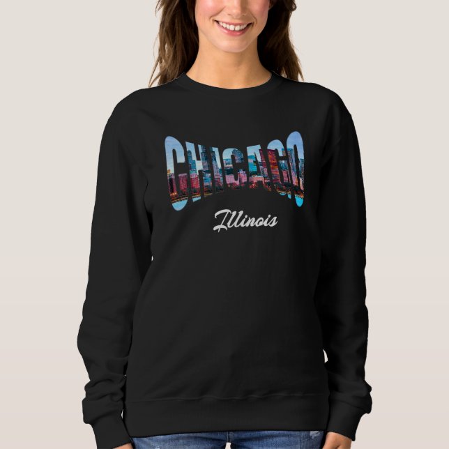 Sweatshirt Chicago Illinois Souvenirs (Devant)