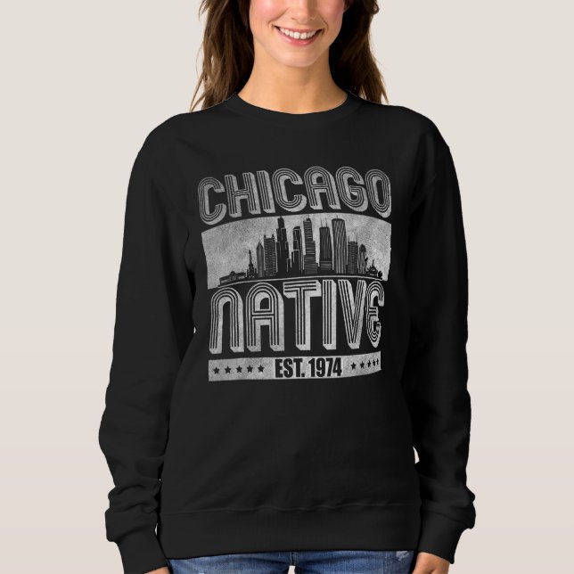 Sweatshirt Chicago Native Est. 1974 (Devant)