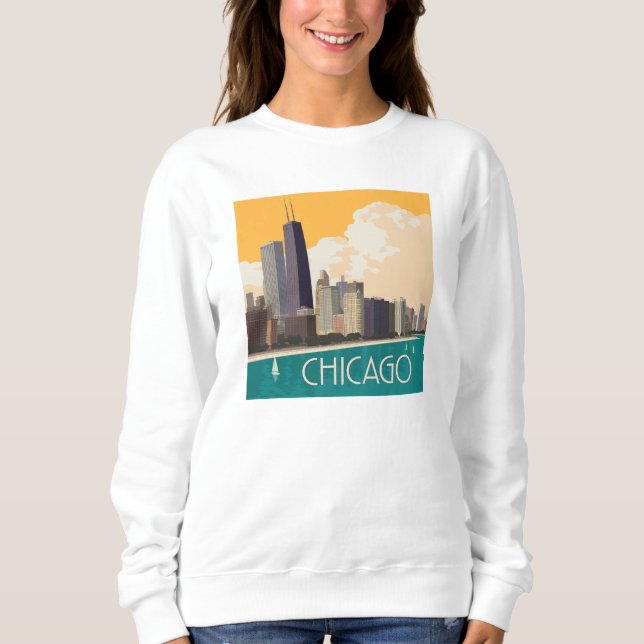 Sweatshirt Chicago | Skyline moderne (Devant)