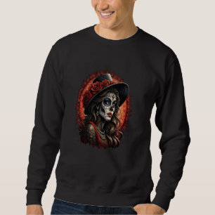 Sweatshirt Chicano Chicana La Raza Barrio Tatouage Art Décès
