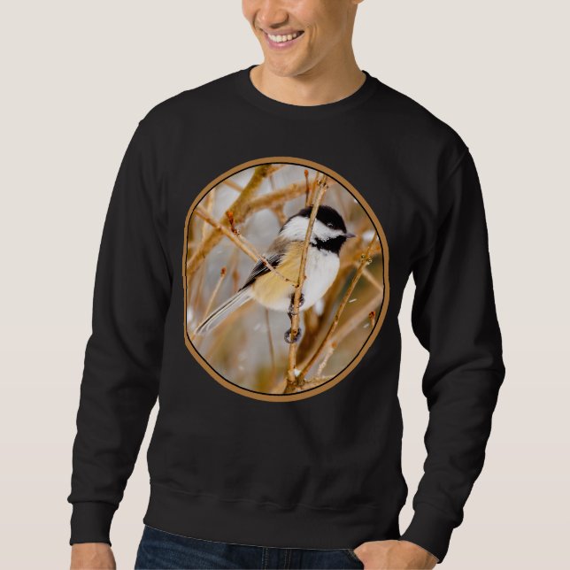 Sweatshirt Chickadee au plafond noir - Photo originale (Devant)