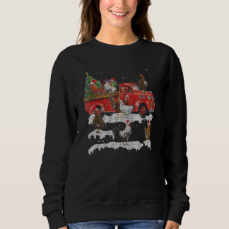 Sweatshirt Chicken équitation Camion Rouge Noël Joyeux Noël l