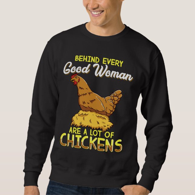 Sweatshirt Chicken for Women Lots of Chickens   (Devant)